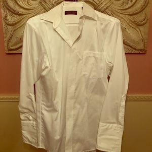 Men's White button down shirt white 15.5 32/33